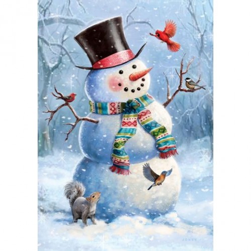 Drapeau décoratif avec bonhomme de neige